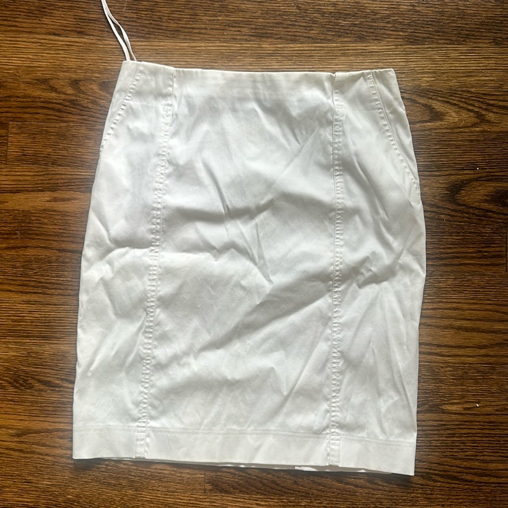Ralph Lauren white sateen skirt